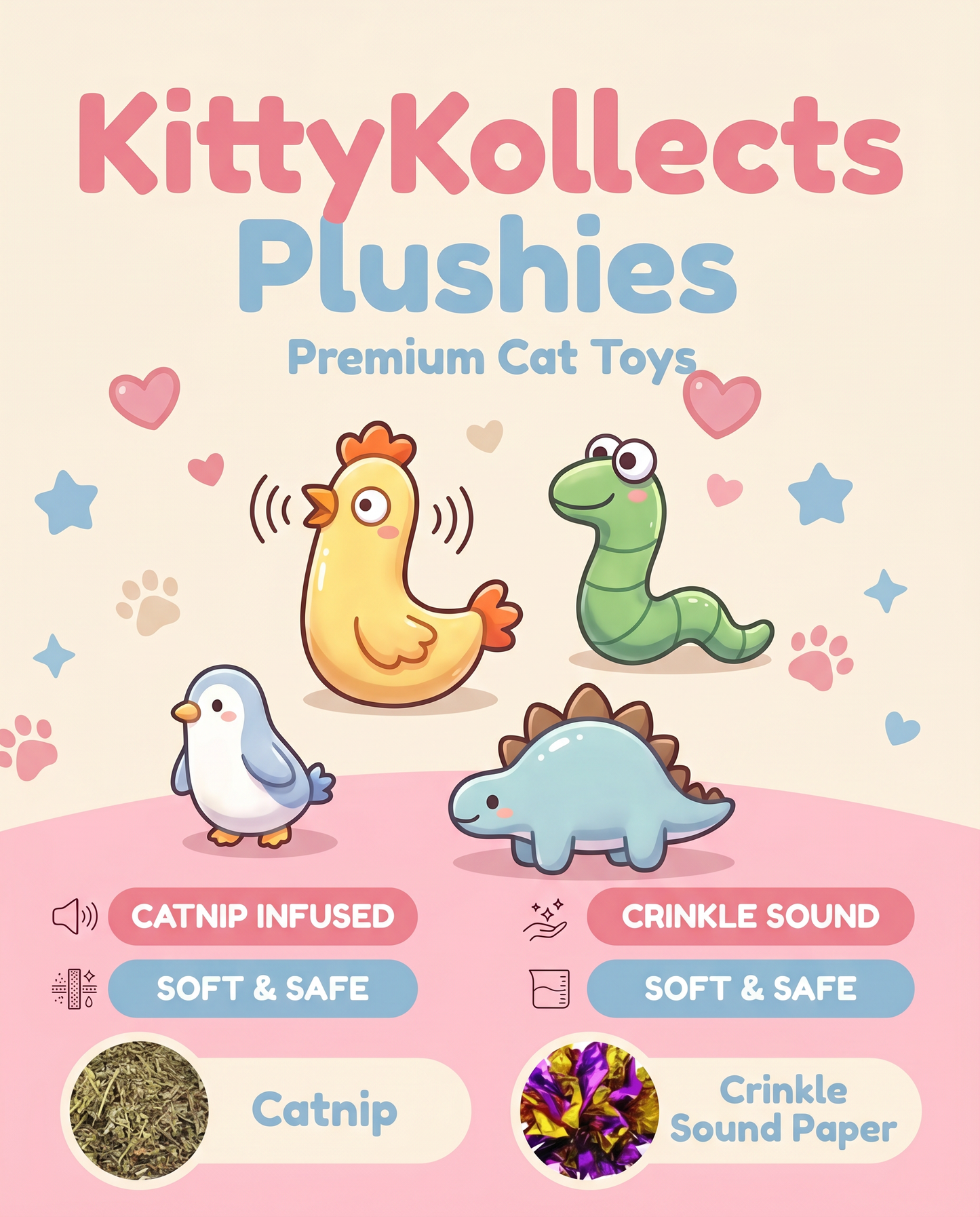 Cute Kittynip Toys