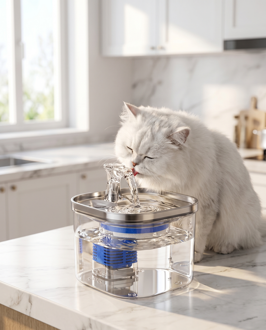 KittyKollects™ Crystal Clear Cat Water Fountain